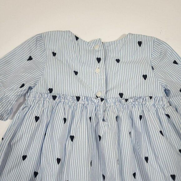 Gymboree Baby Girl 2T Hearts Pinstripe Lined Dress - Picture 3 of 7